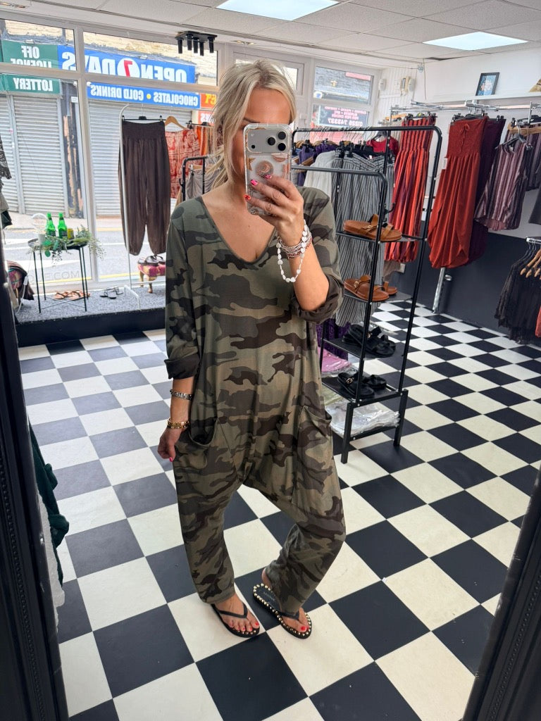 Camo Jumpsuit Dark
