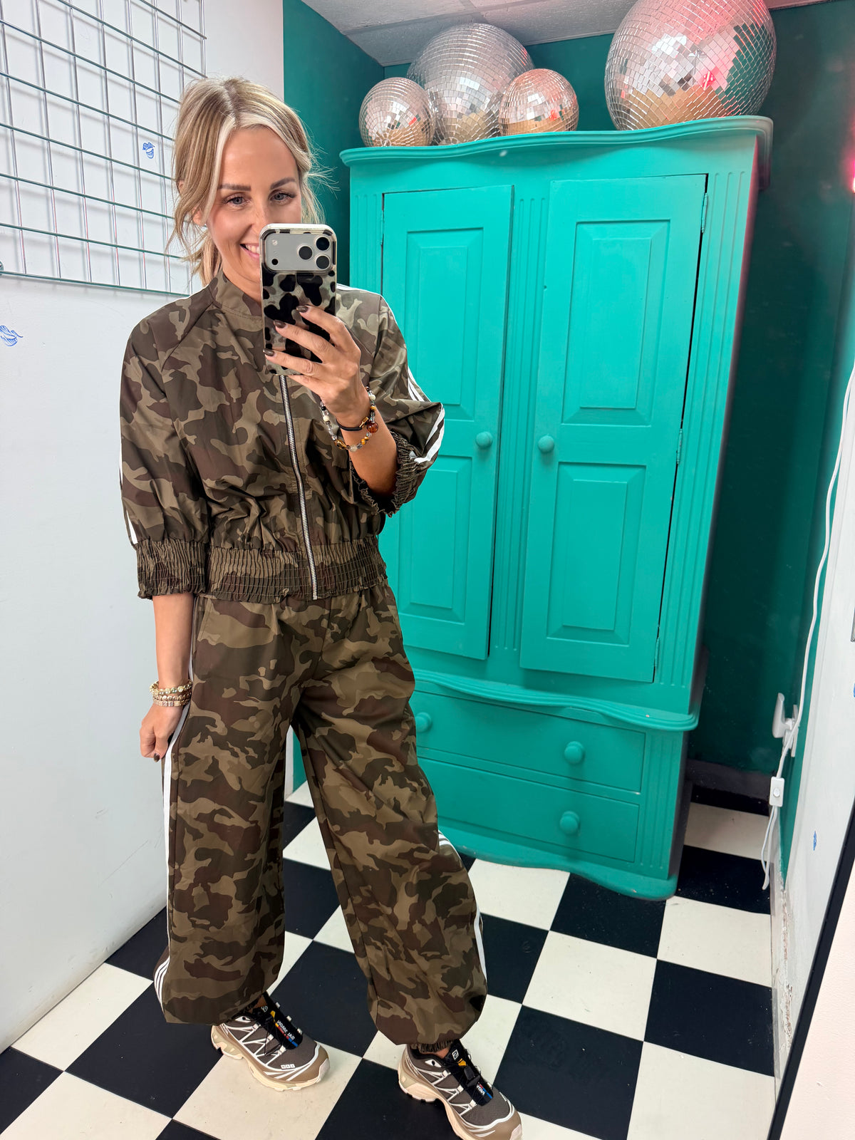 The Camo Rebel Bomber Jacket White Special Buy