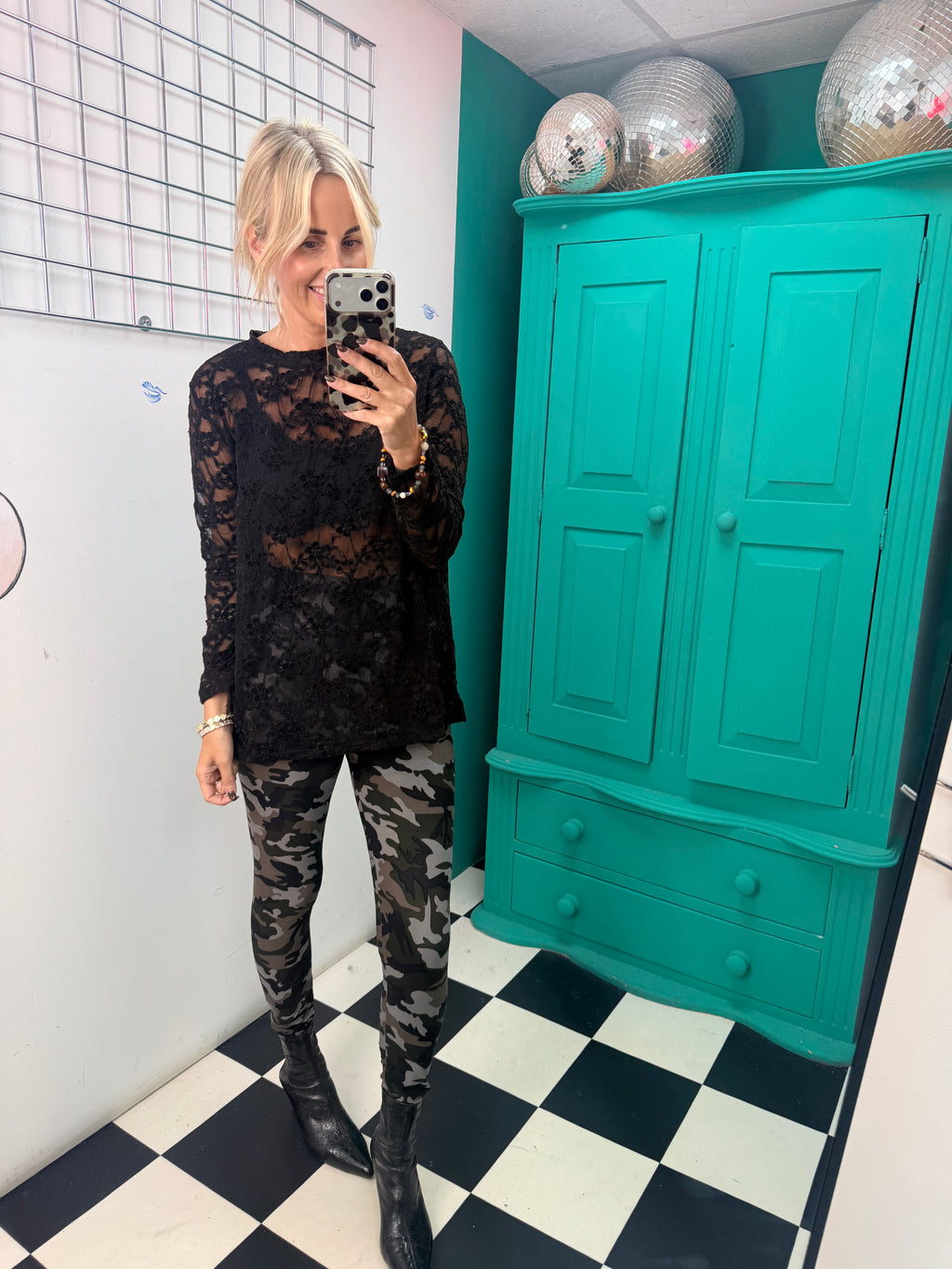 Lace Top Black
