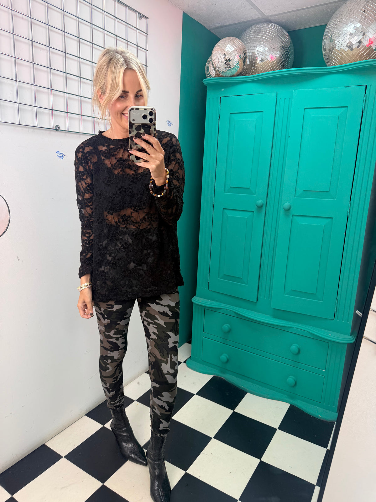 Lace Top Black