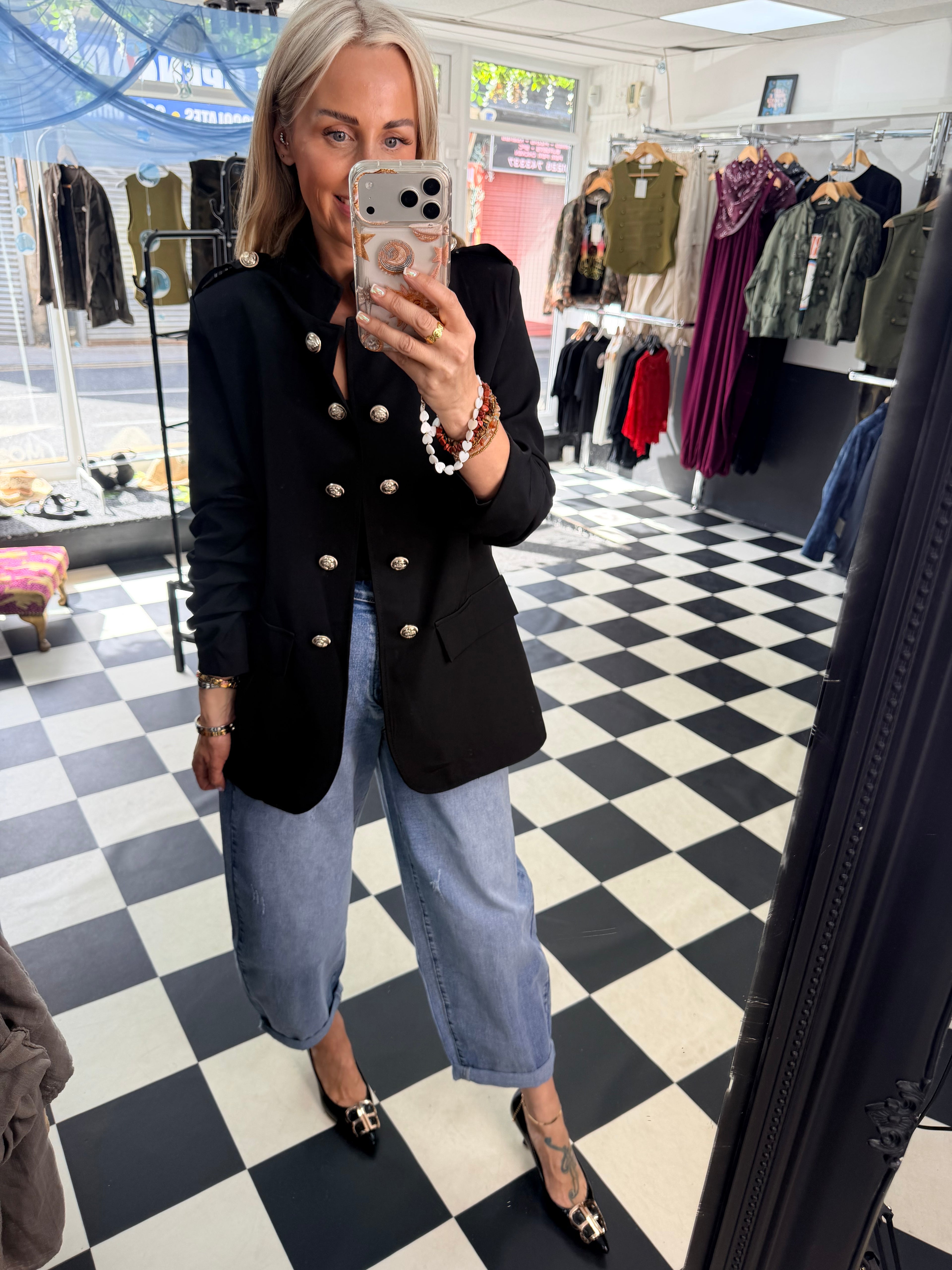 Military blazer Black