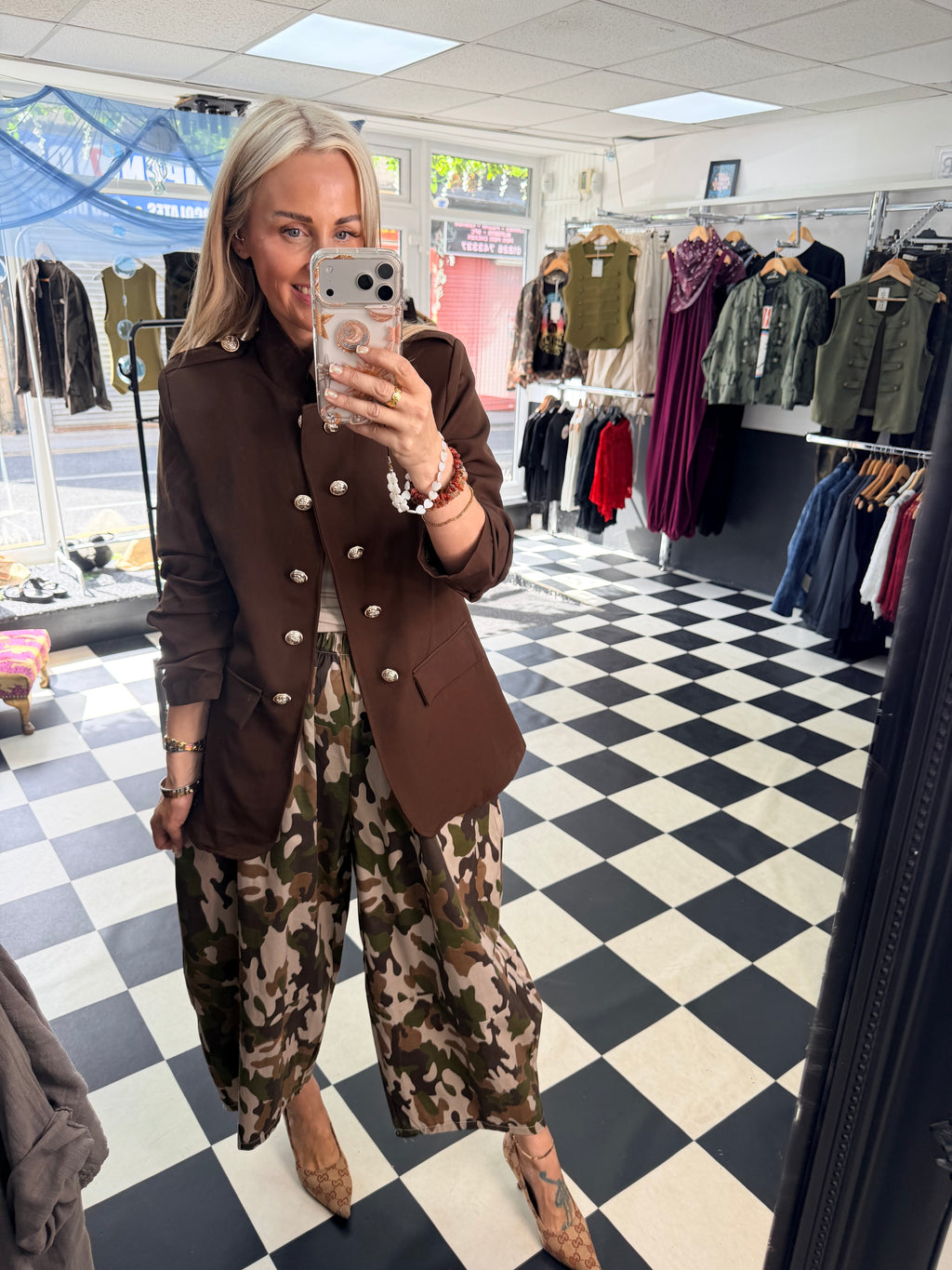 Military blazer chocolate
