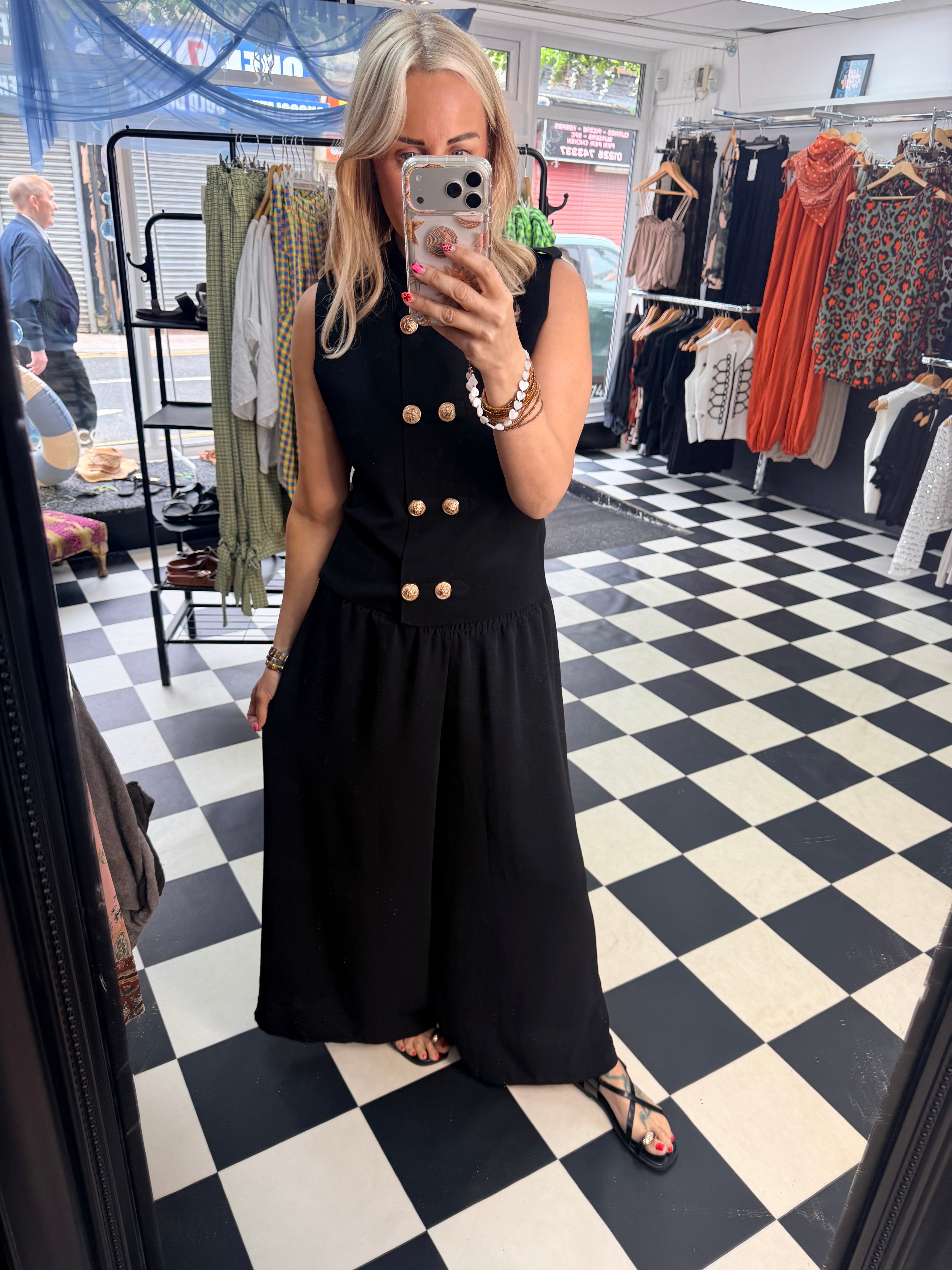 Palazzo Trousers Black