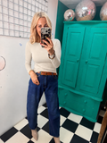 Cashmere Blend Basic Top Cream