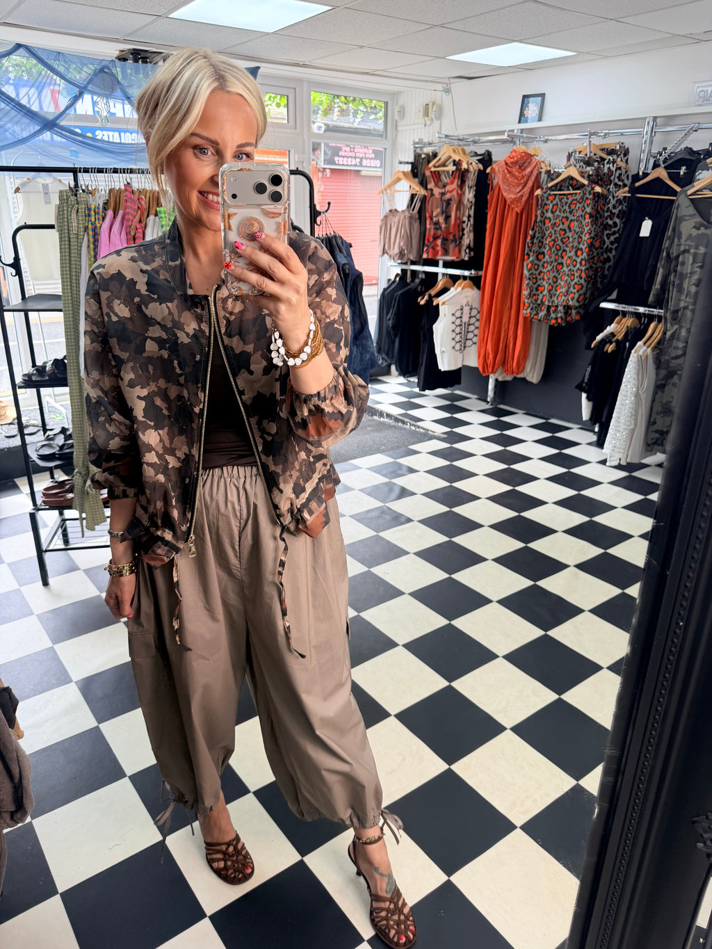Lightweight Camo Jacket Black