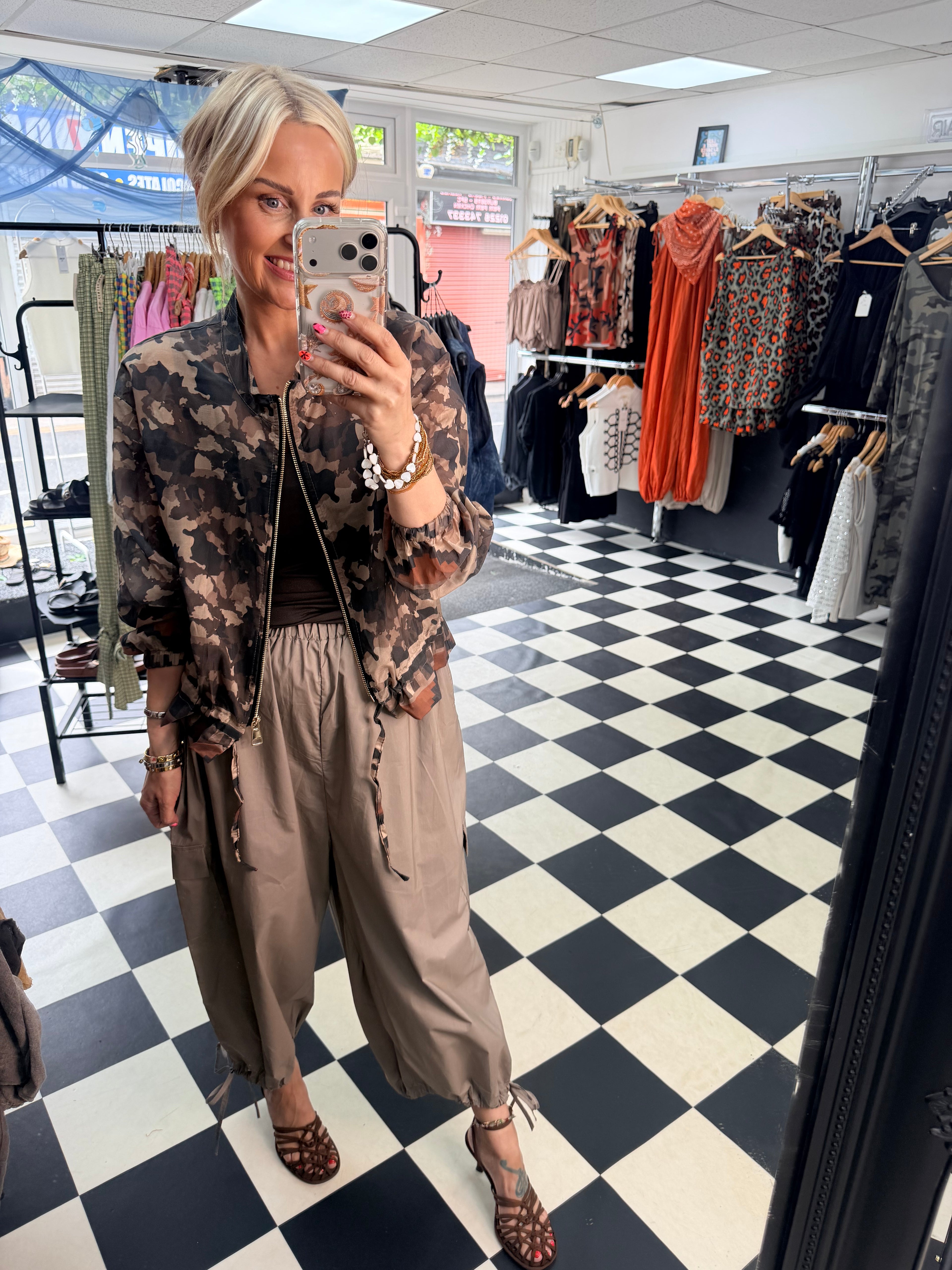 Lightweight Camo Jacket Black