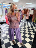 TikTok Crinkle Trousers Lilac