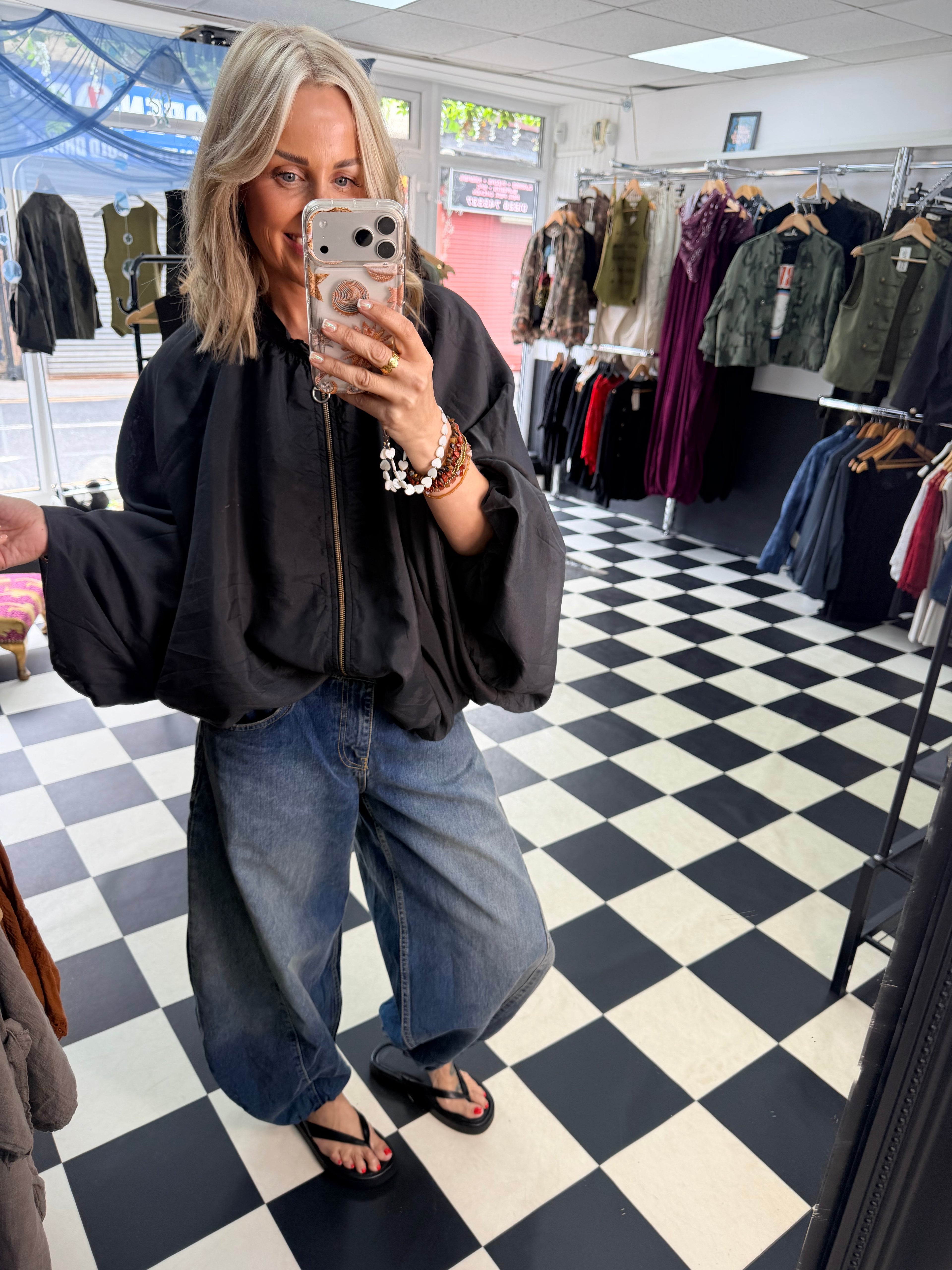 Balloon Jacket Black
