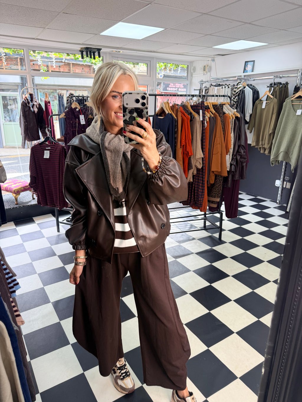 Stripe NY Jumper Chocolate