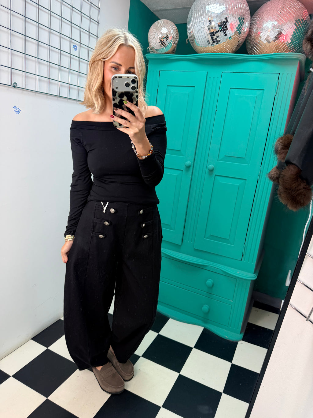 Military balloon trousers - Black