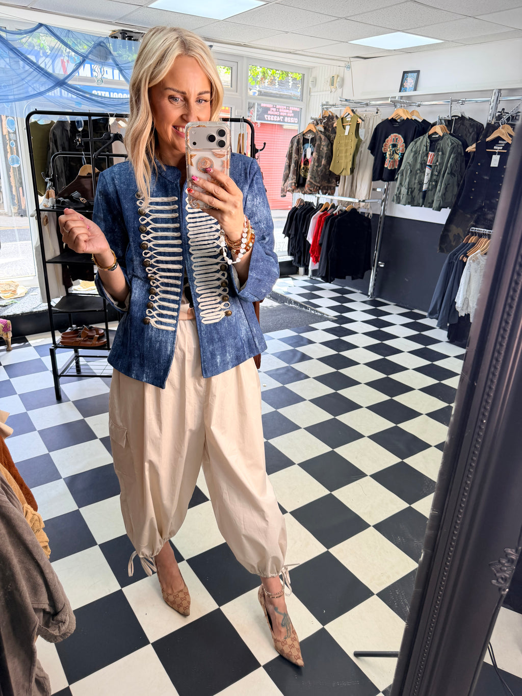 Denim military Jacket