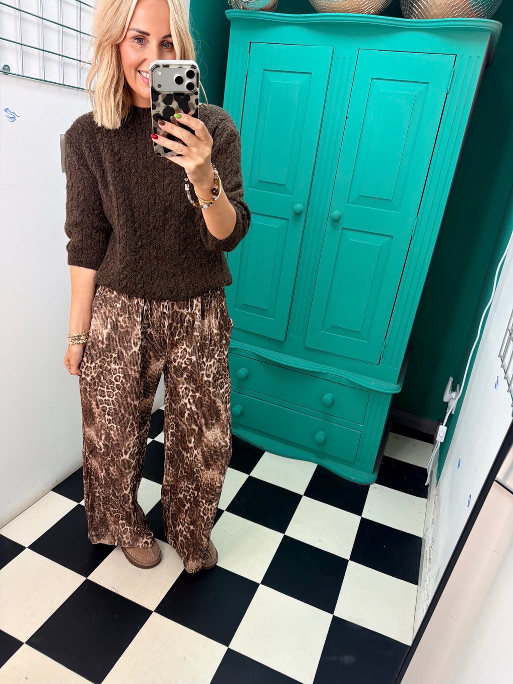 Leopard Cord Trousers