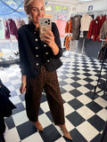 Military Crop Blazer Black