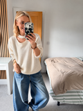Slash Neck Jumper Cream 12-18