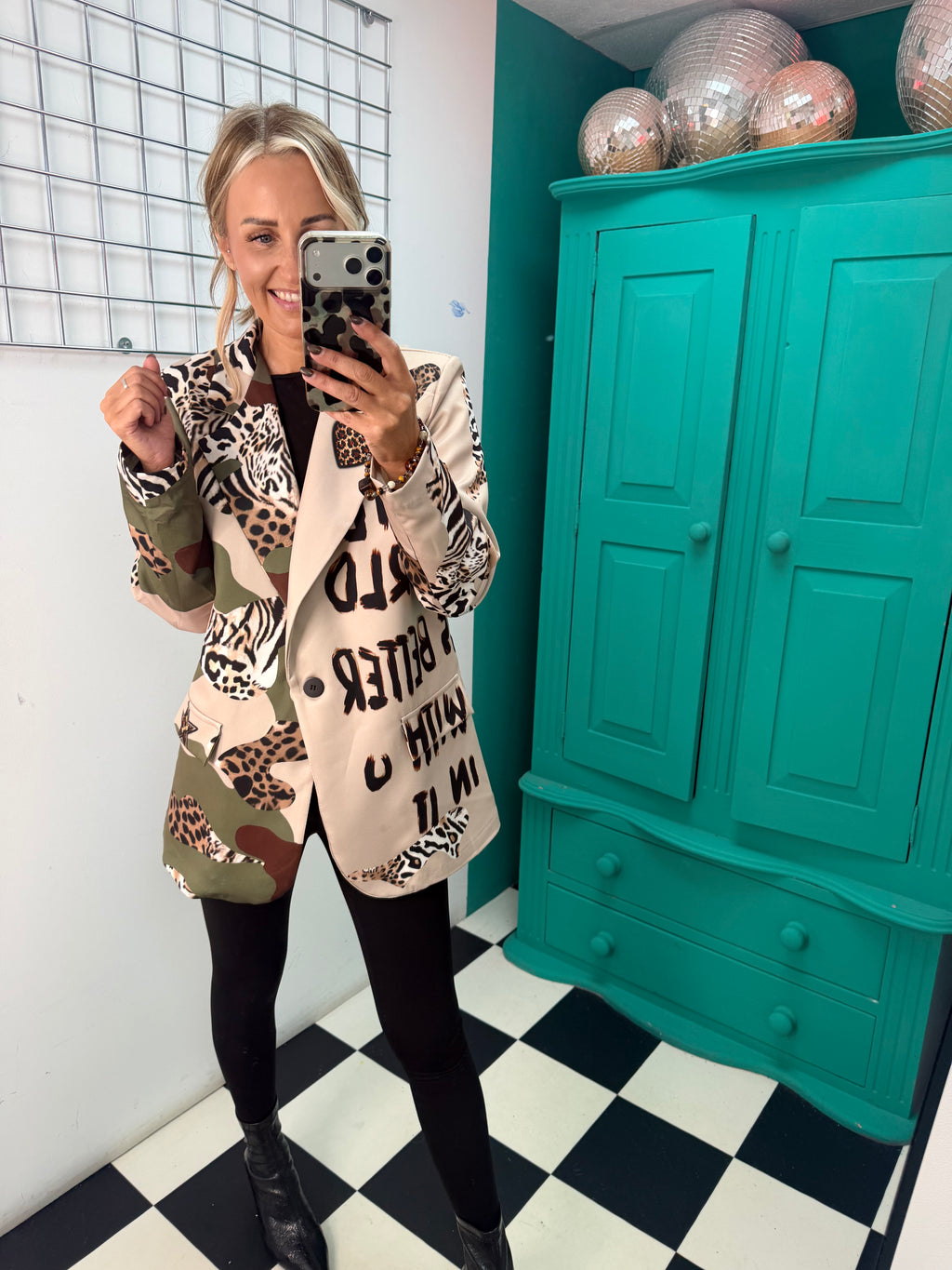 Wild Spirit Animal & Camo Blazer 🐆✌️