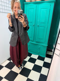 City Chic Check Blazer Black