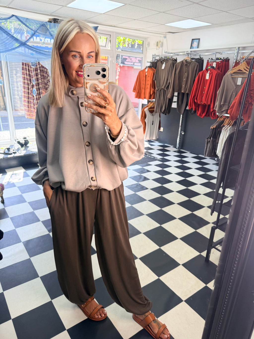 Weekend Slouch Jacket Taupe