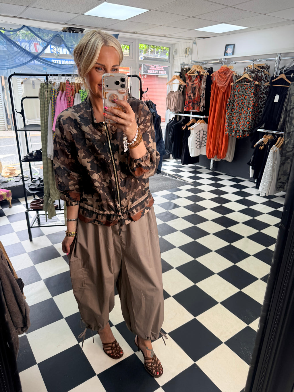 Lightweight Camo Jacket Black