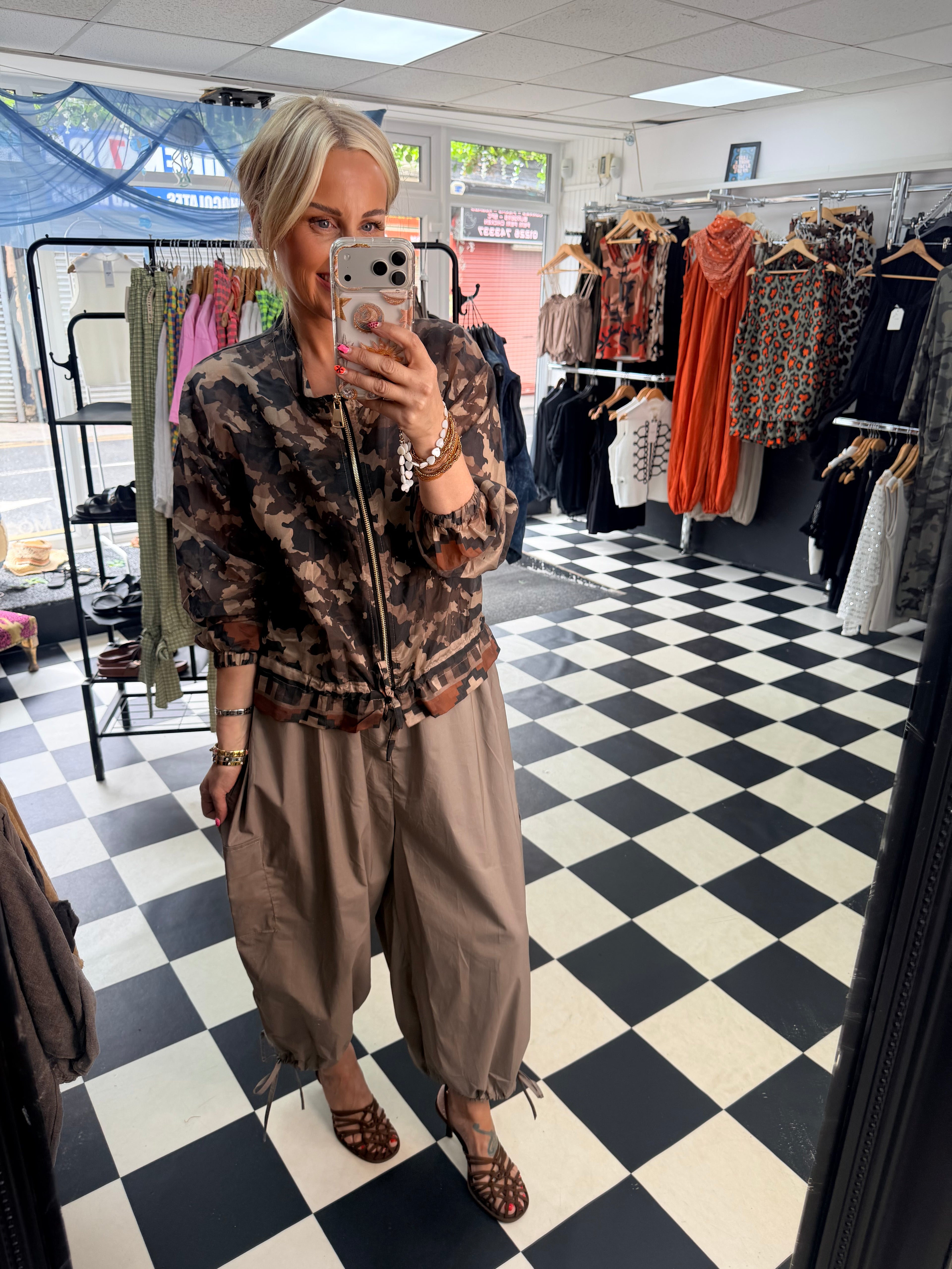 Lightweight Camo Jacket Black