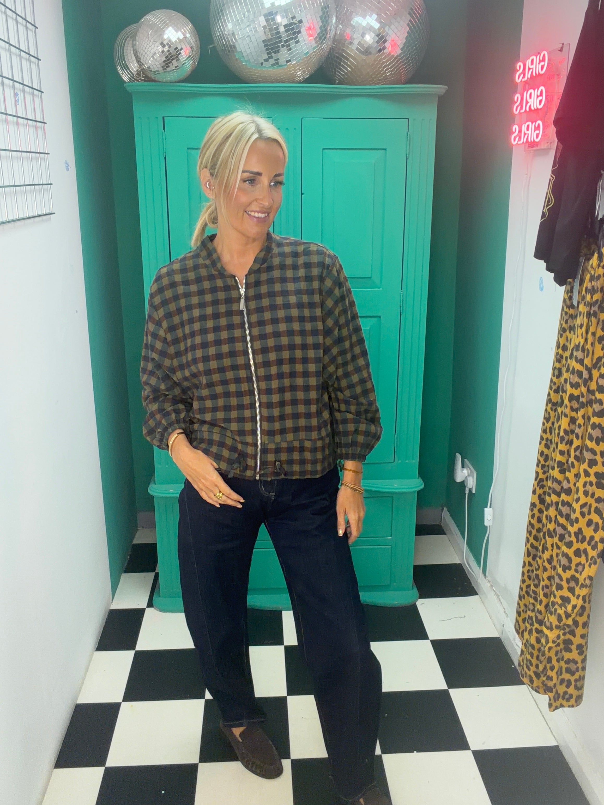 Indigo Barrel Leg Jeans