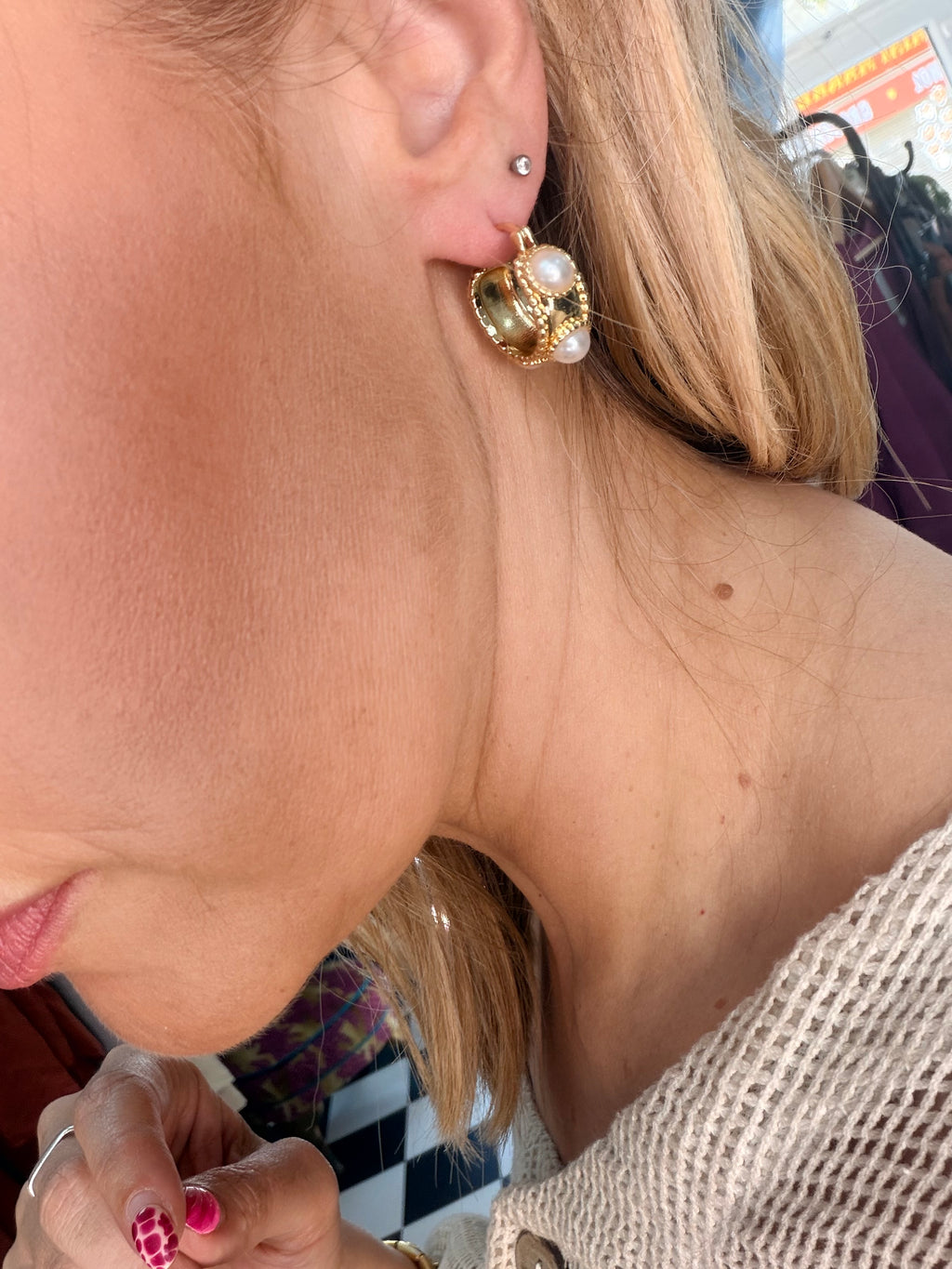 Pearl Hoops