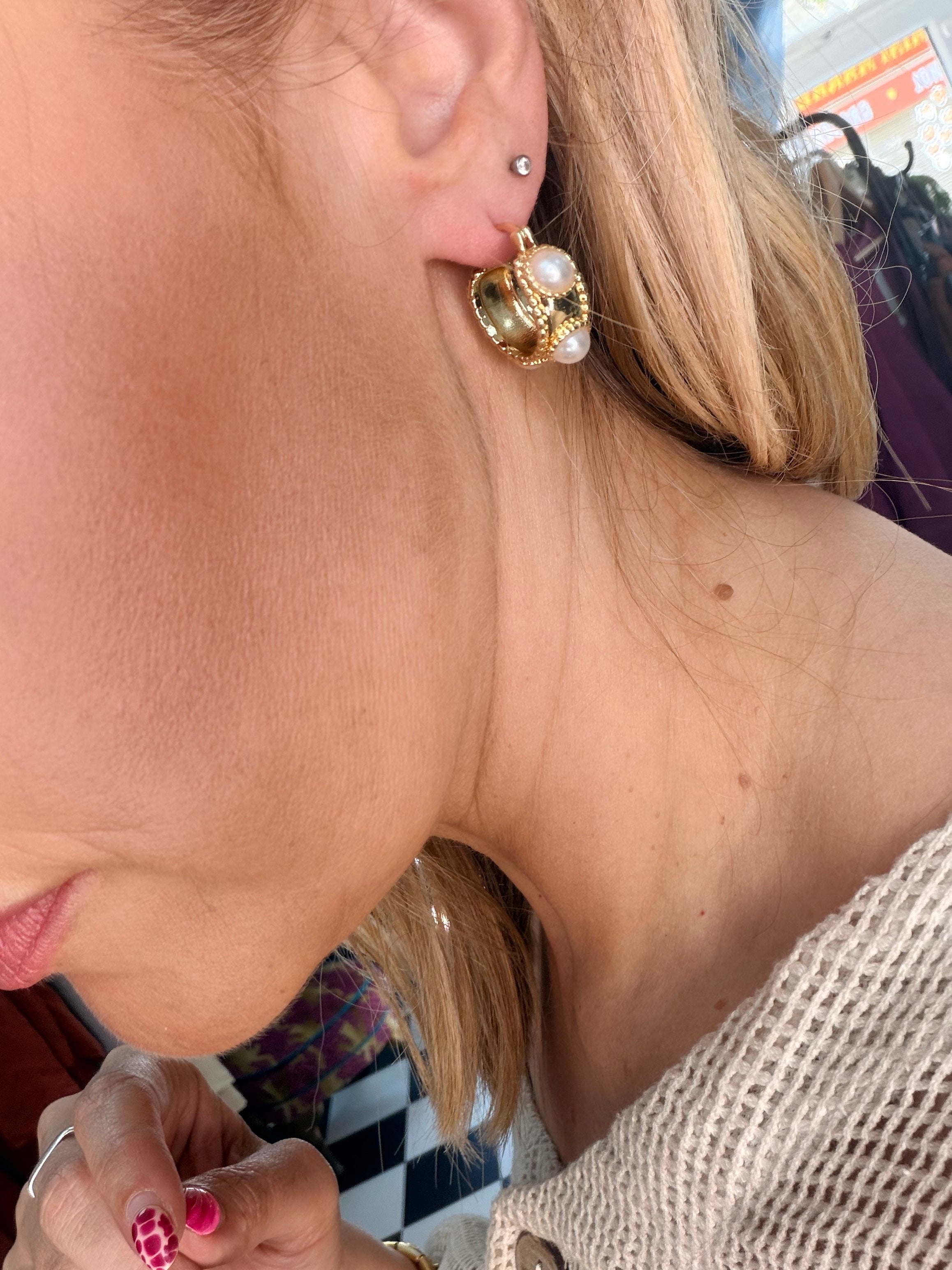 Pearl Hoops