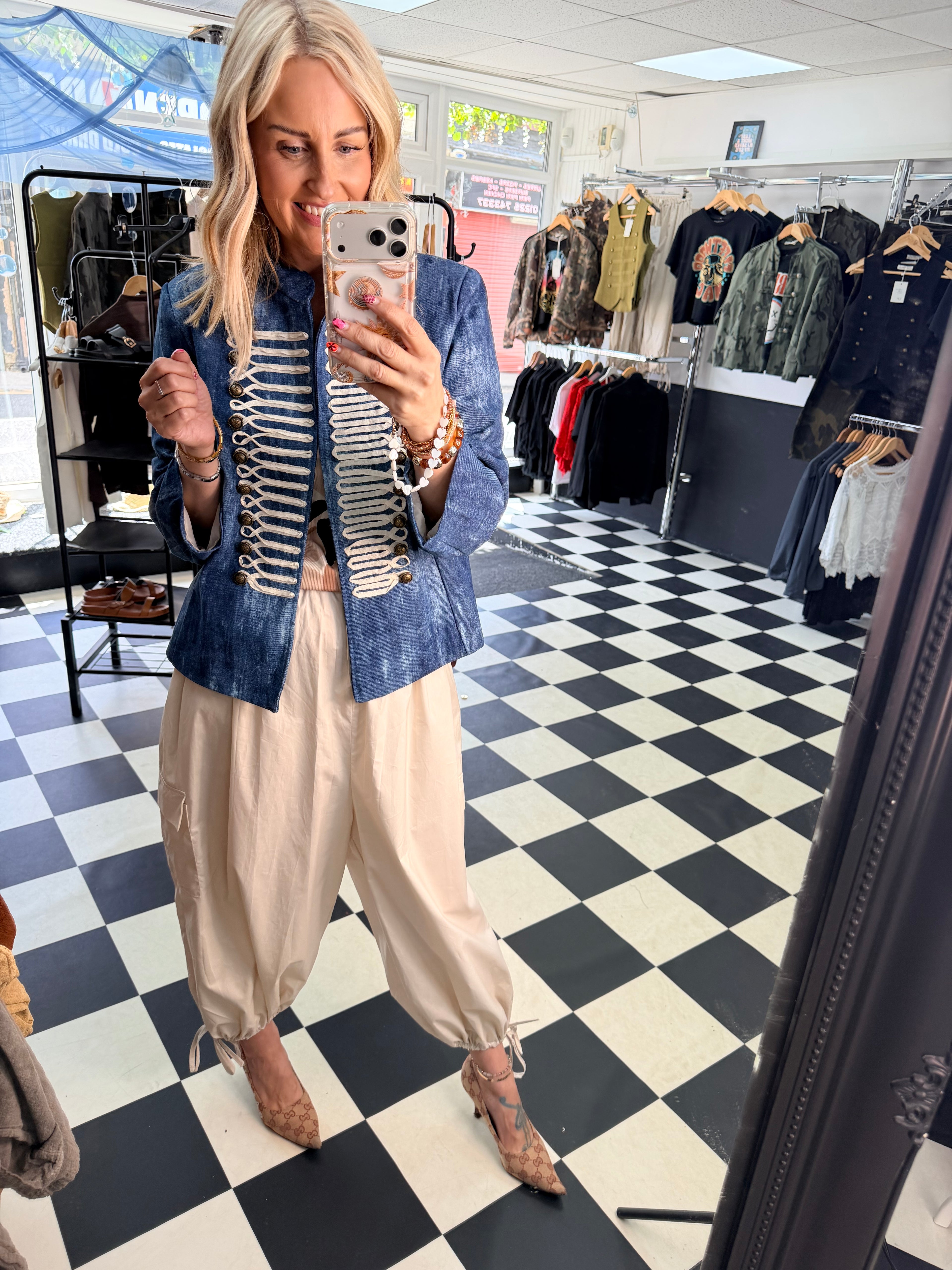 Denim military Jacket
