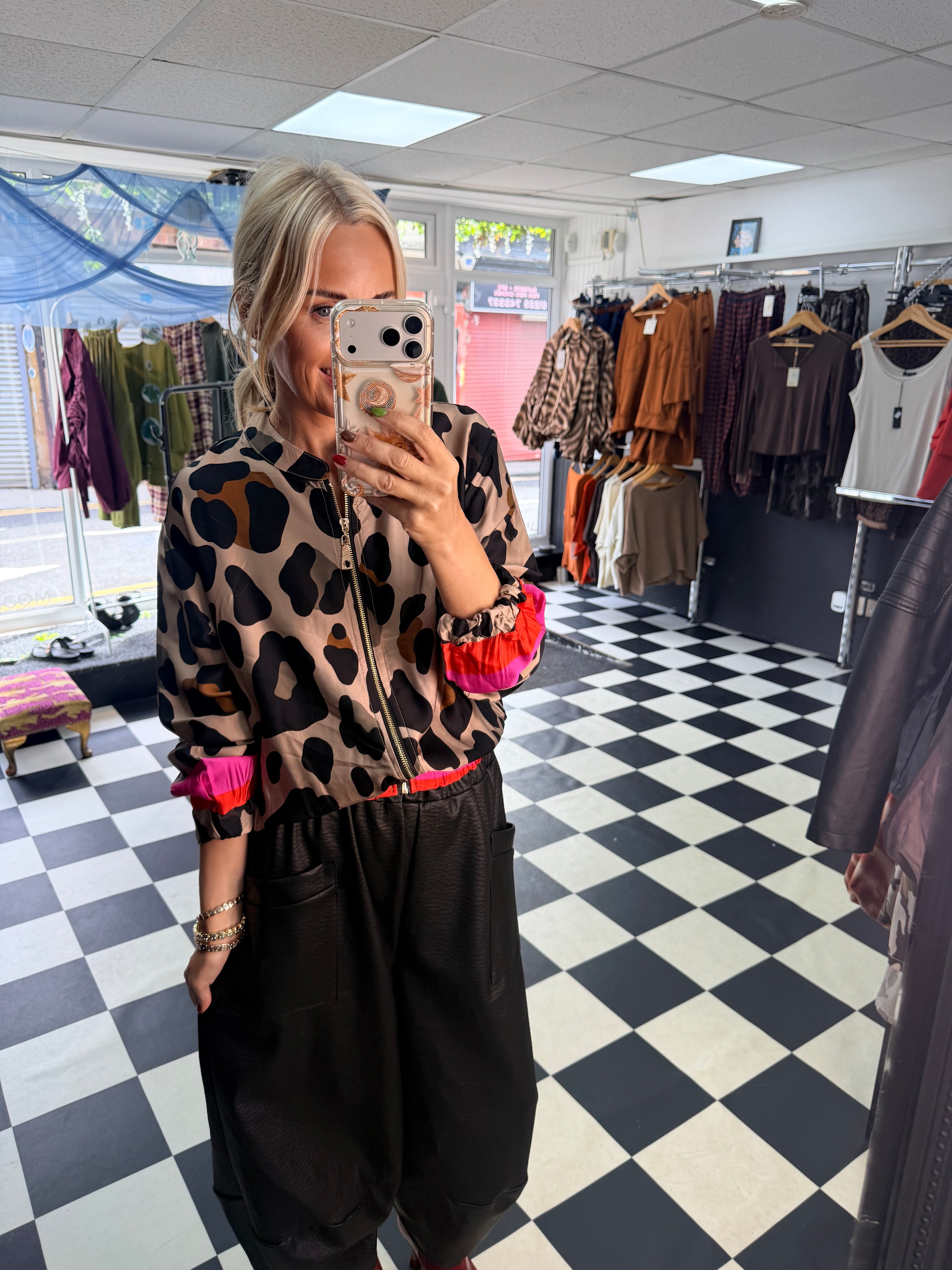 PU Tulip Trousers Black