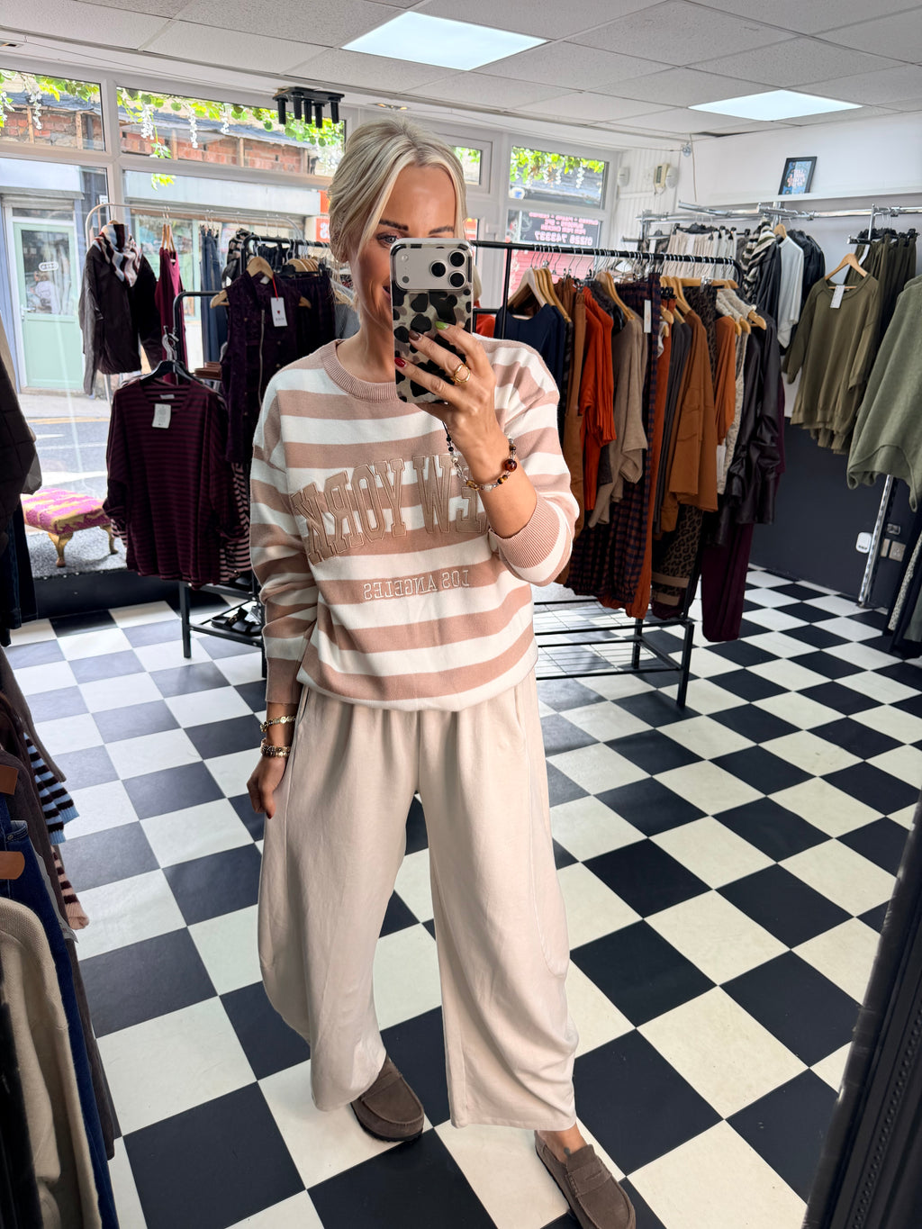 Stripe NY Jumper Cream