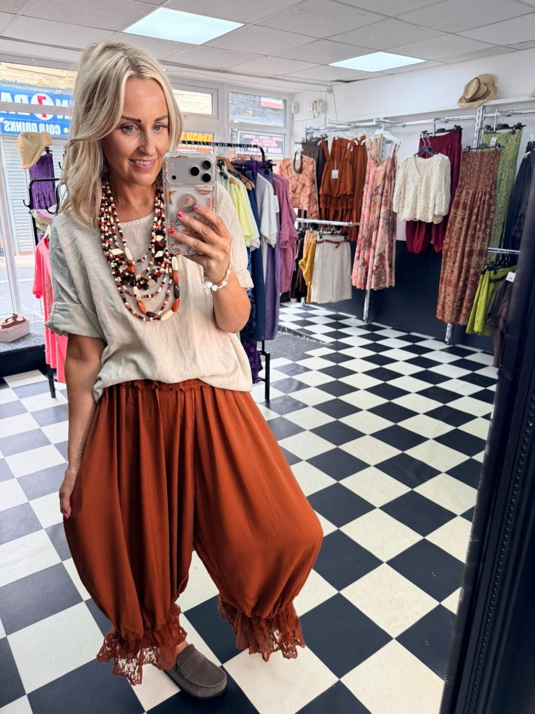 Bohemian Bella Bloomers  Rust