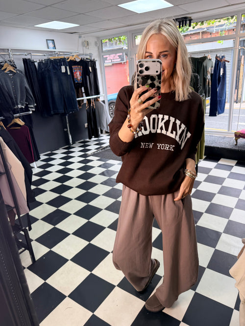 Barrel leg Joggers - Taupe