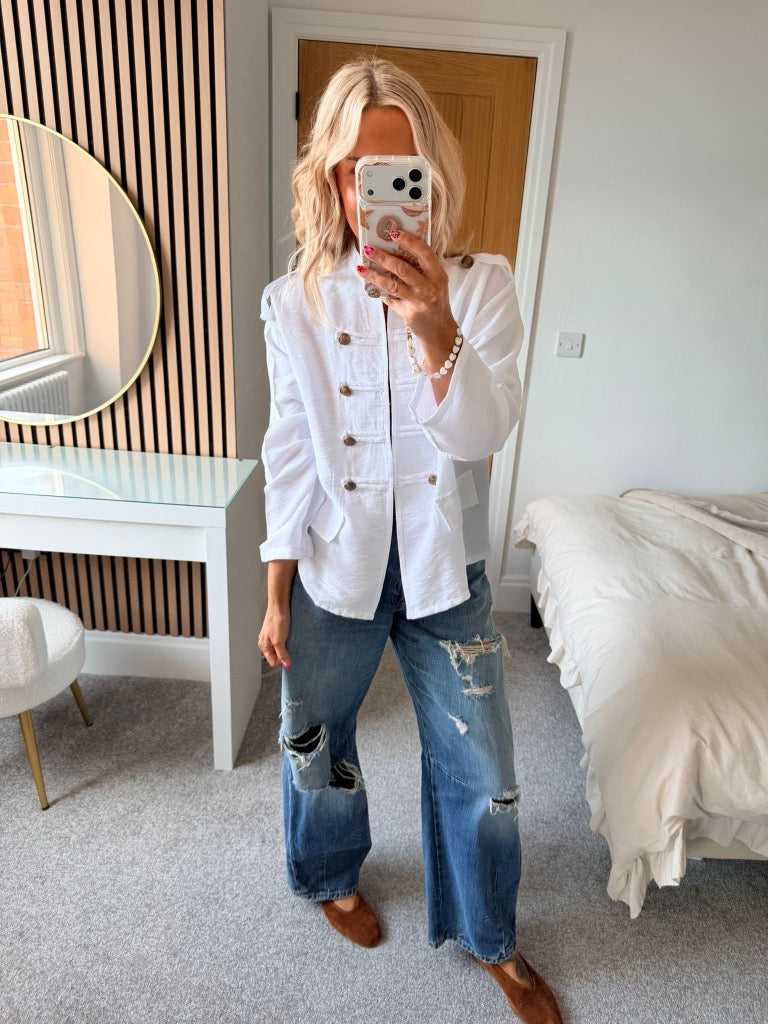 Military Jacket White