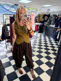 Double zip military waistcoat Green