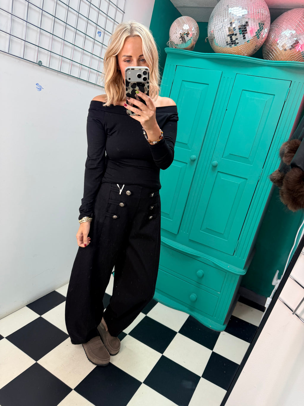 Military balloon trousers - Black