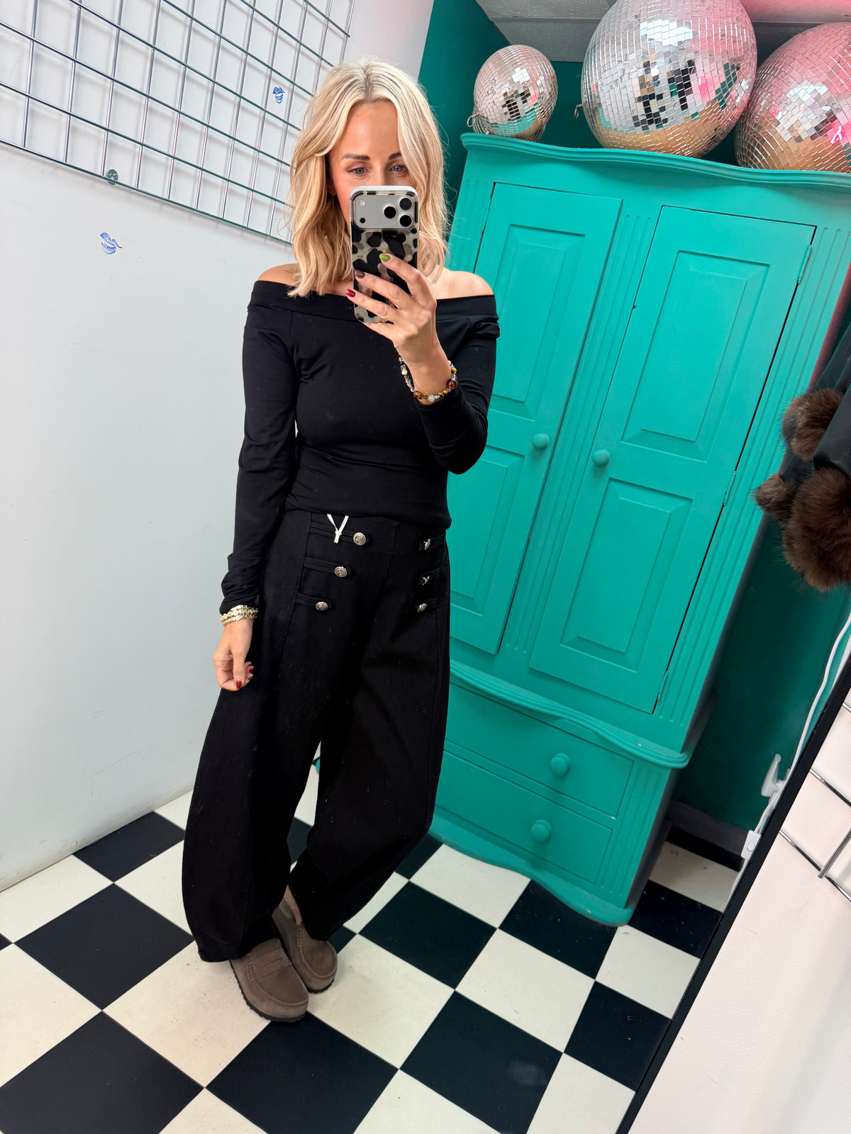 Military balloon trousers - Black