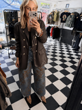 Pu Military Blazer Chocolate