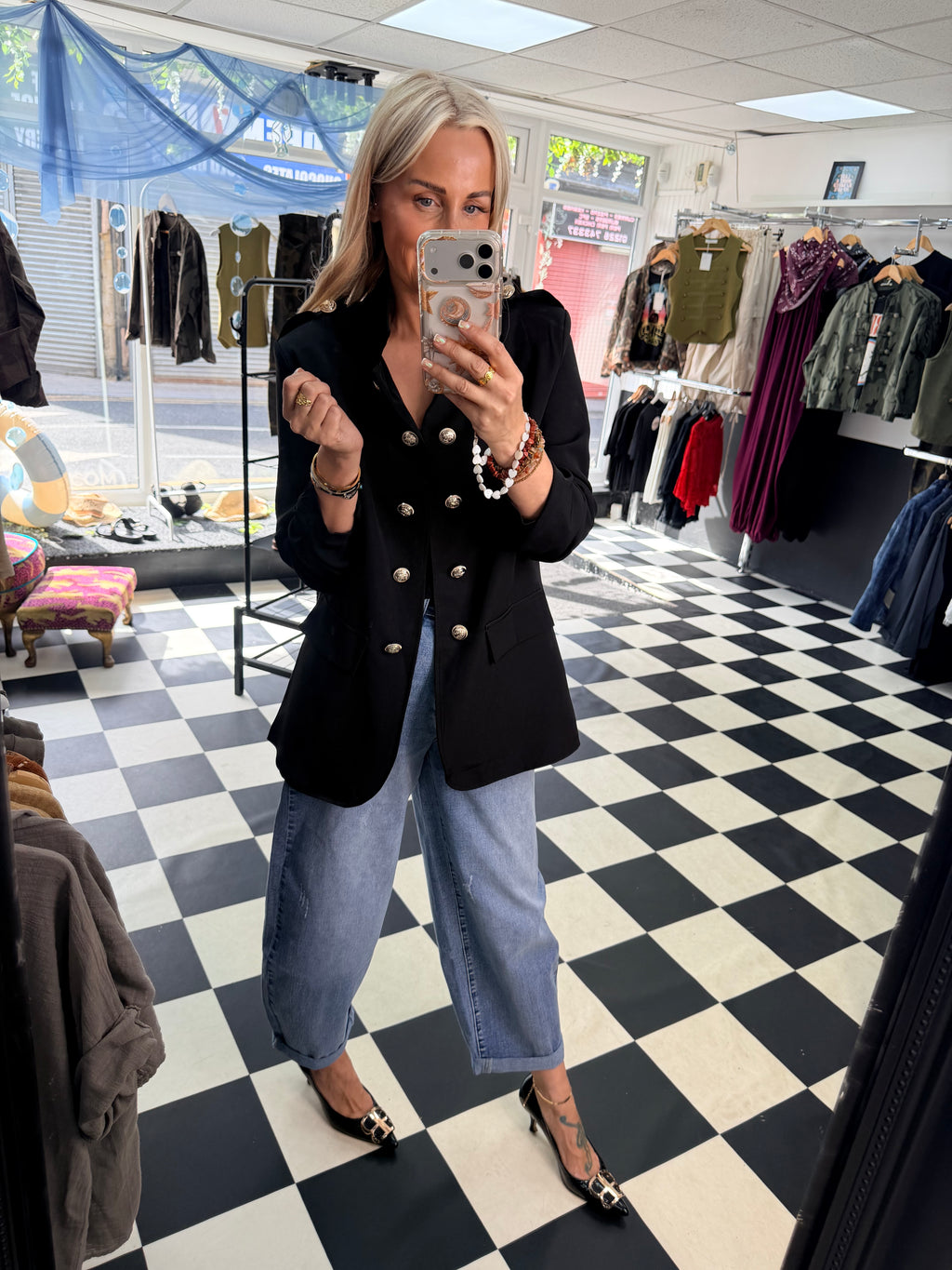 Military blazer Black