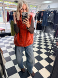 Faux Fur Gilet Rust