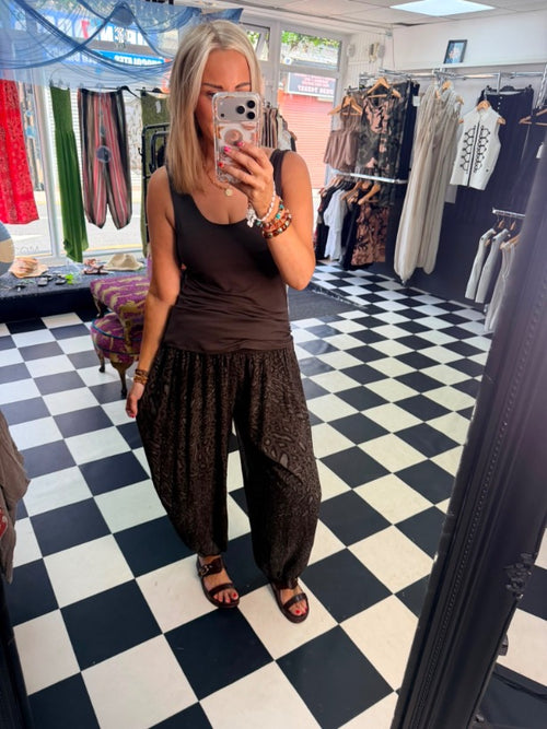Aladdin Trousers leopard Chocolate