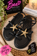 Santorini Starfish sandal - Black