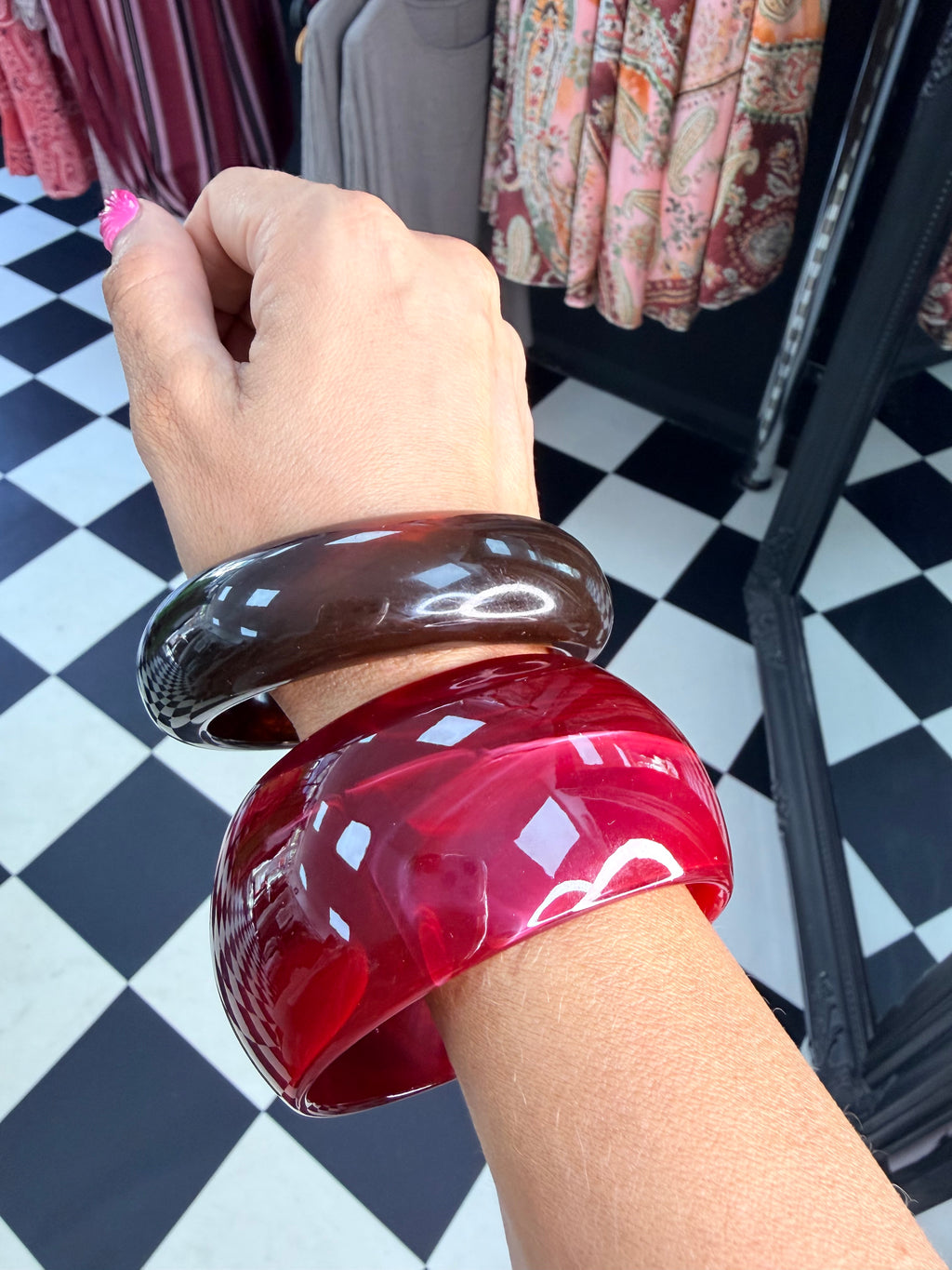 On Trend Chunky Bangle Berry