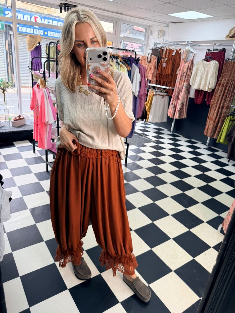 Bohemian Bella Bloomers  Rust