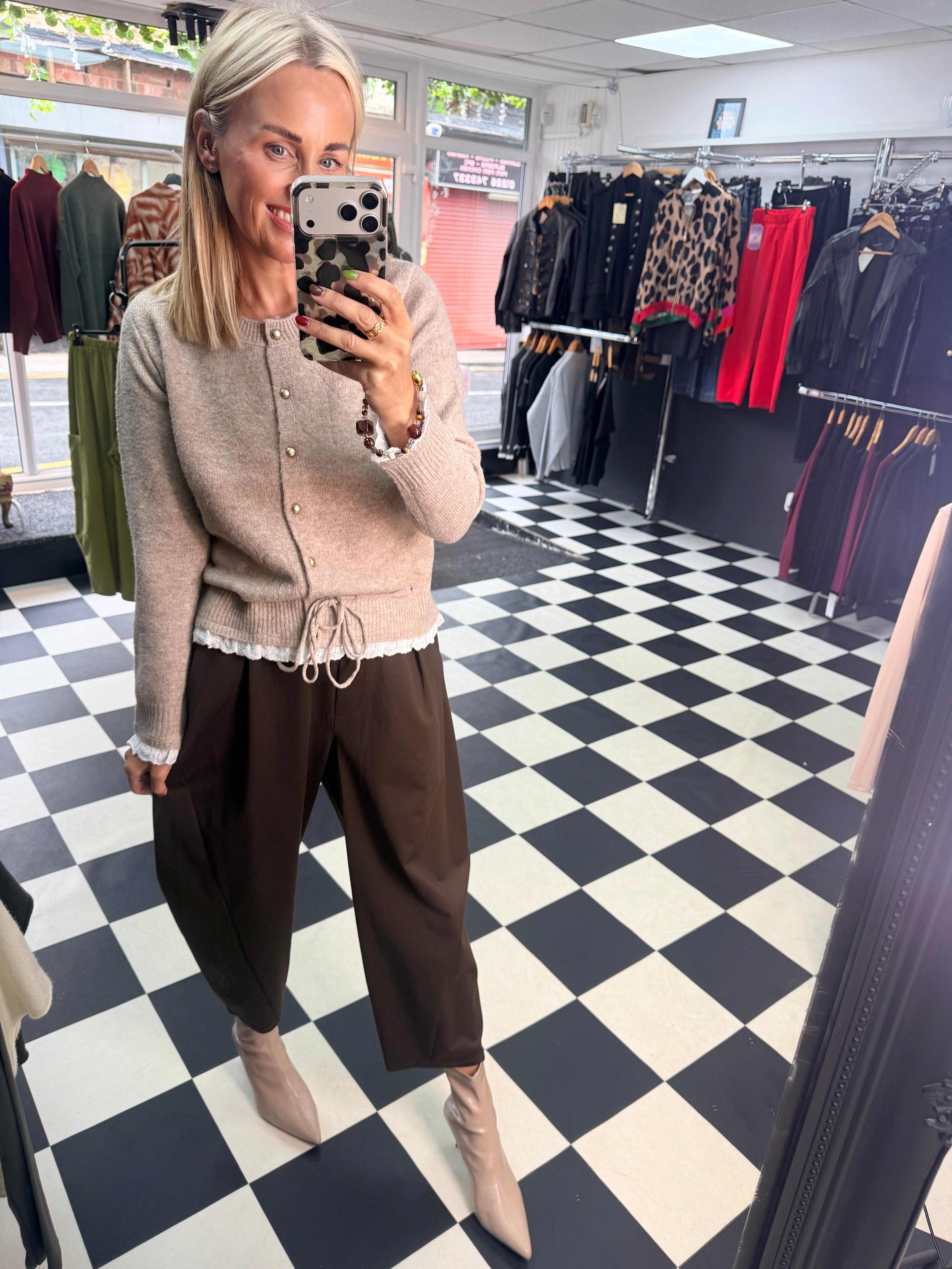 Dolly Cardigan Taupe