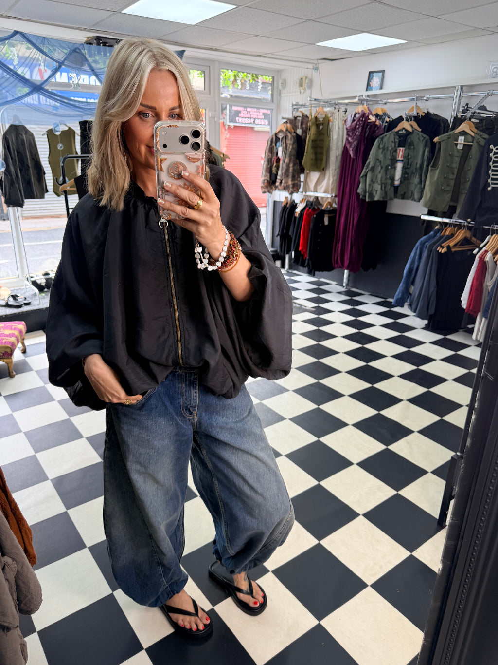 Balloon Jacket Black