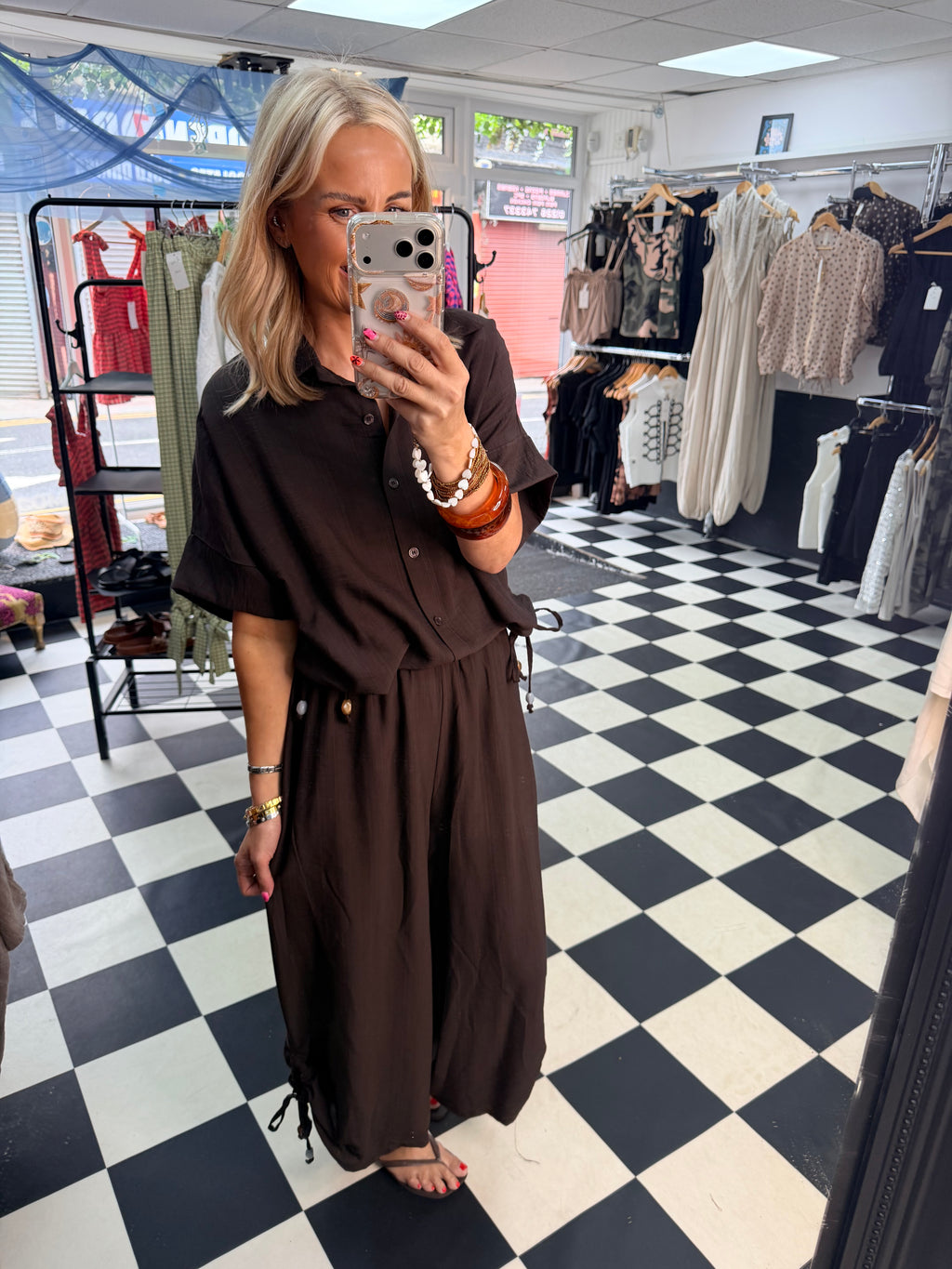 Beaded Co Ord Chocolate