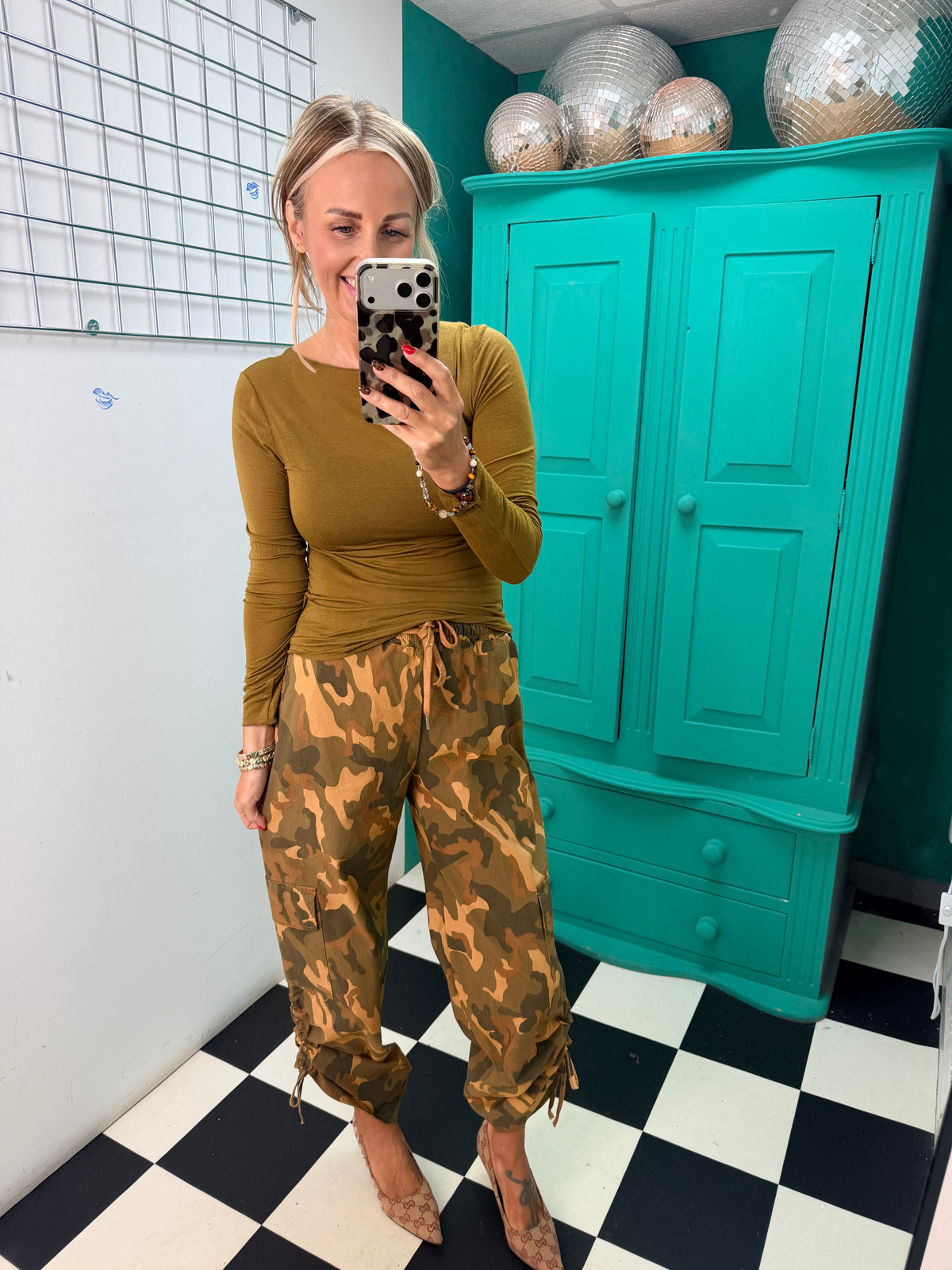 Cashmere Blend Basic Top Green