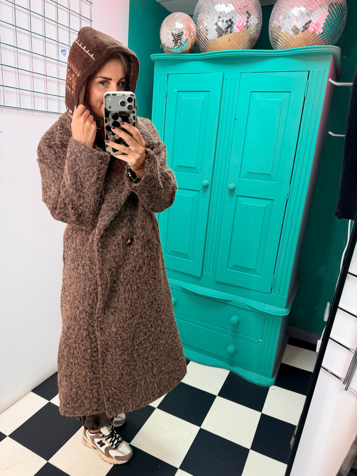Winter tie snood - Chocolate
