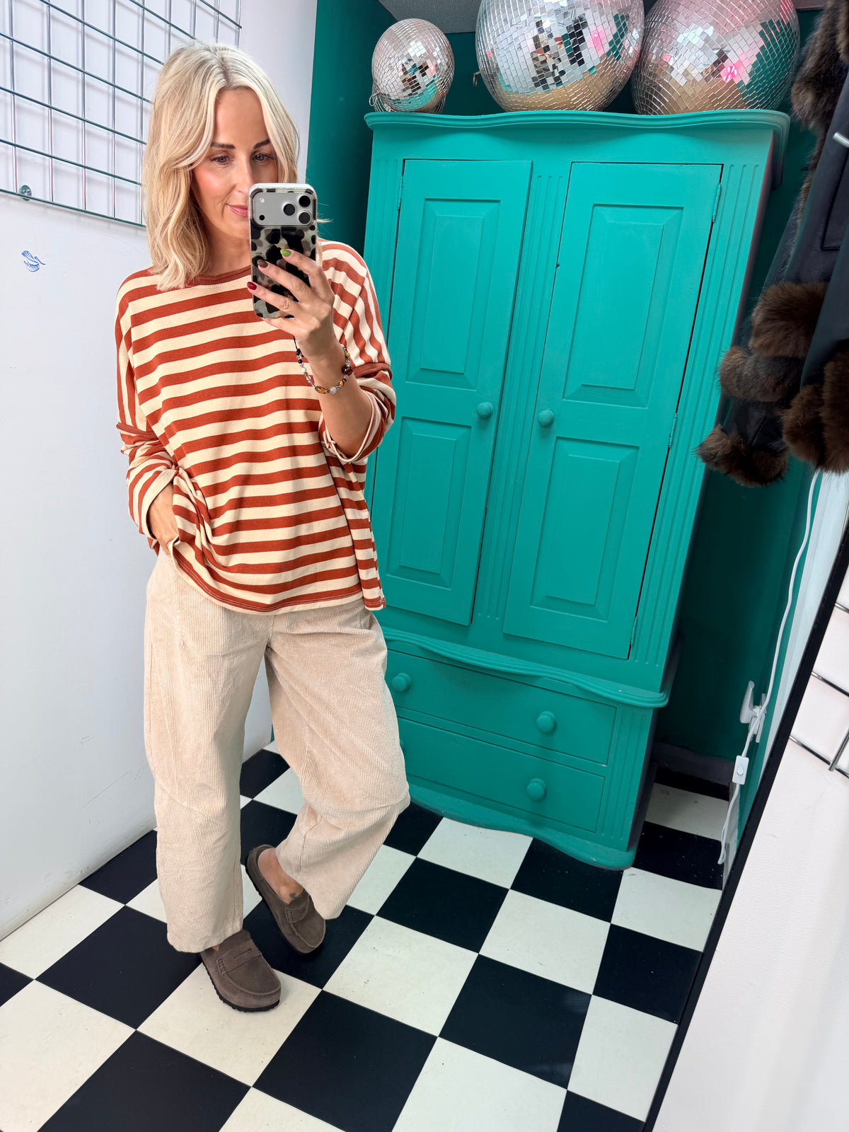 The Sunday stripe - Orange and Cream