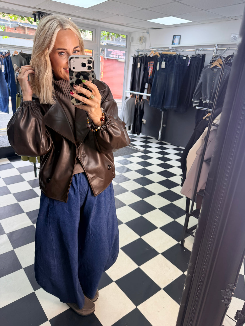 Pu Nyla Jacket - Chocolate