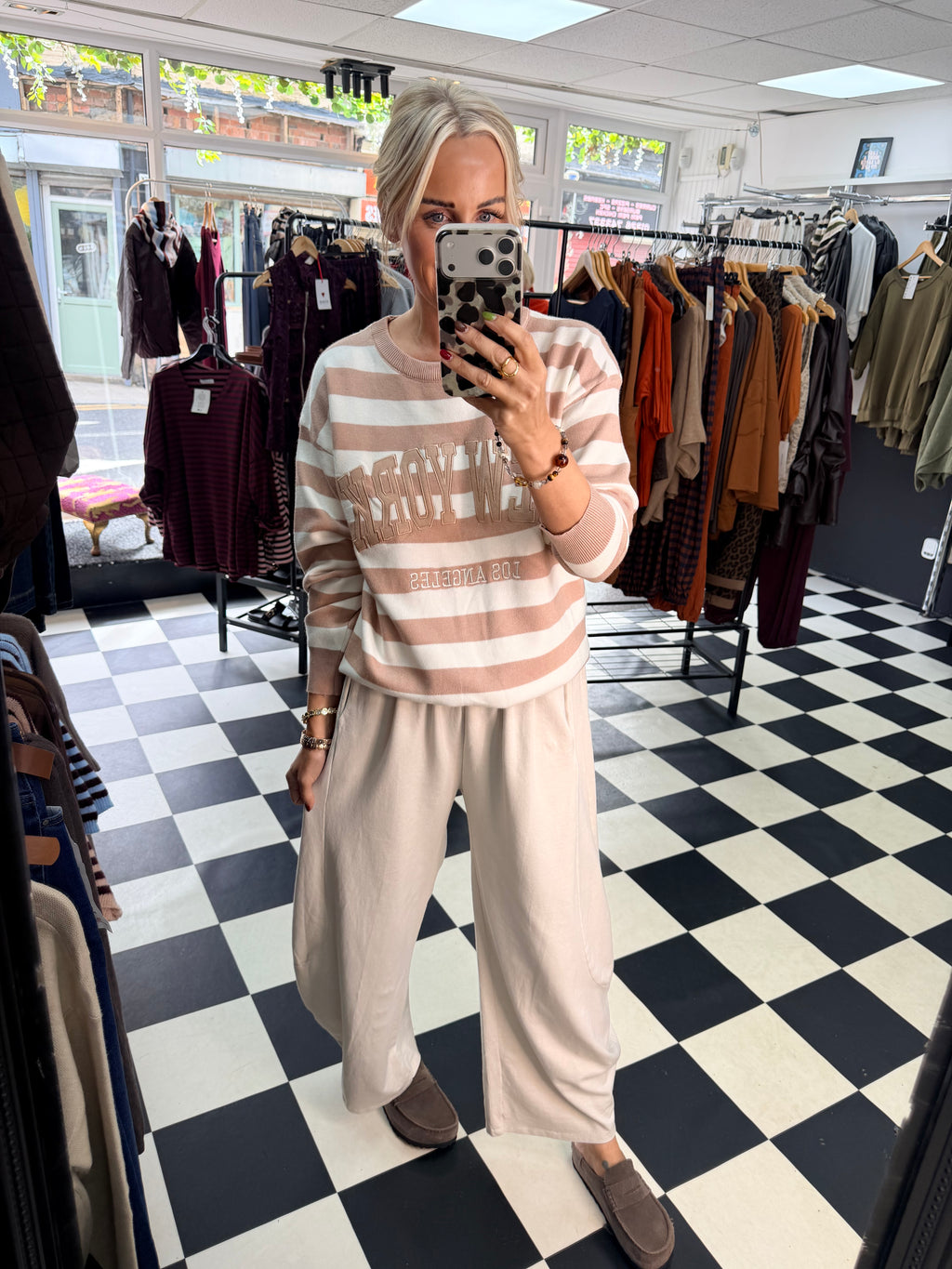 Stripe NY Jumper Cream